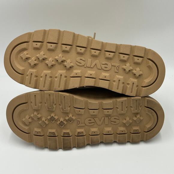 Levi's Hayley Tan Heavy Canvas Casual Lace Up Platform Ankle Boots Womens Size 9 - Picture 8 of 12